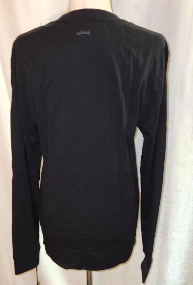 Allbirds Men&rsquo;s Organic Cotton Long Sleeve Tee Natural Black Size Small READ