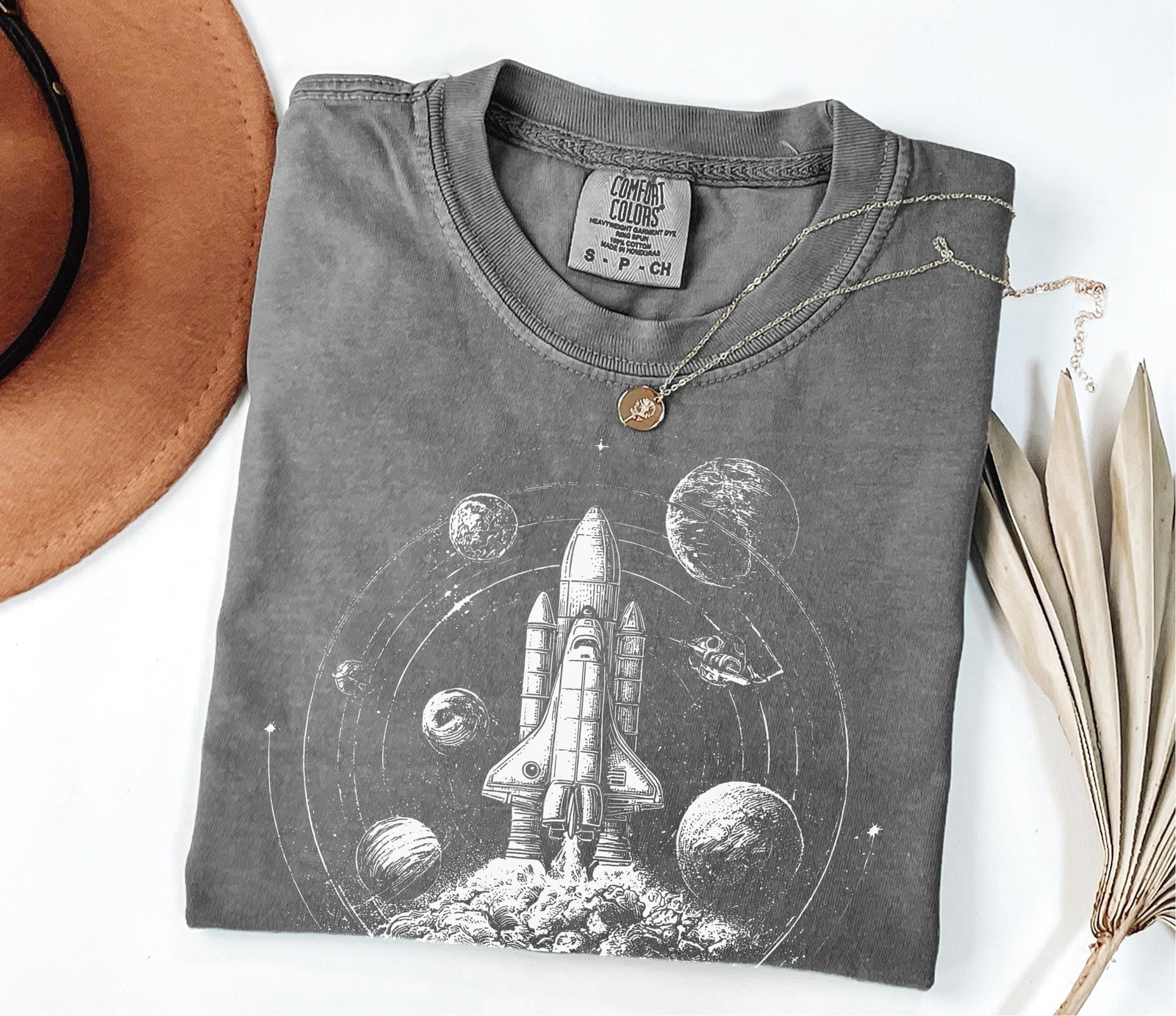Aesthetic Spaceship Shirt Vintage Space Tshirt Retro Comfort Colors Y2K