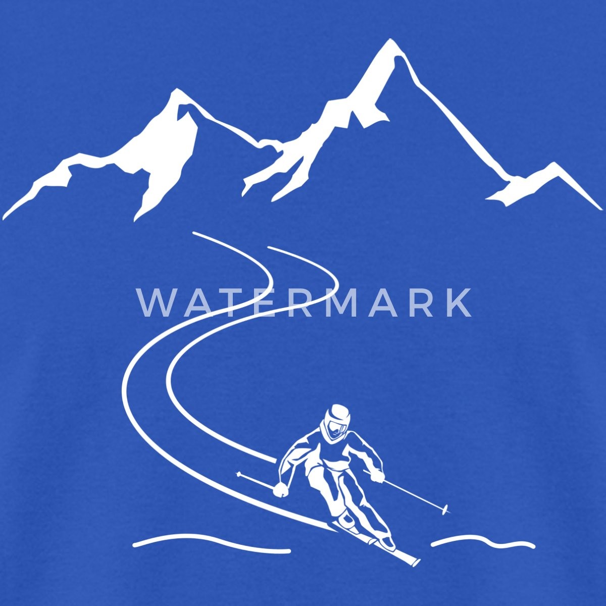 Skiing Mountains | Winter Sports | Ski Enthusiast Men&rsquo;s T-Shirt