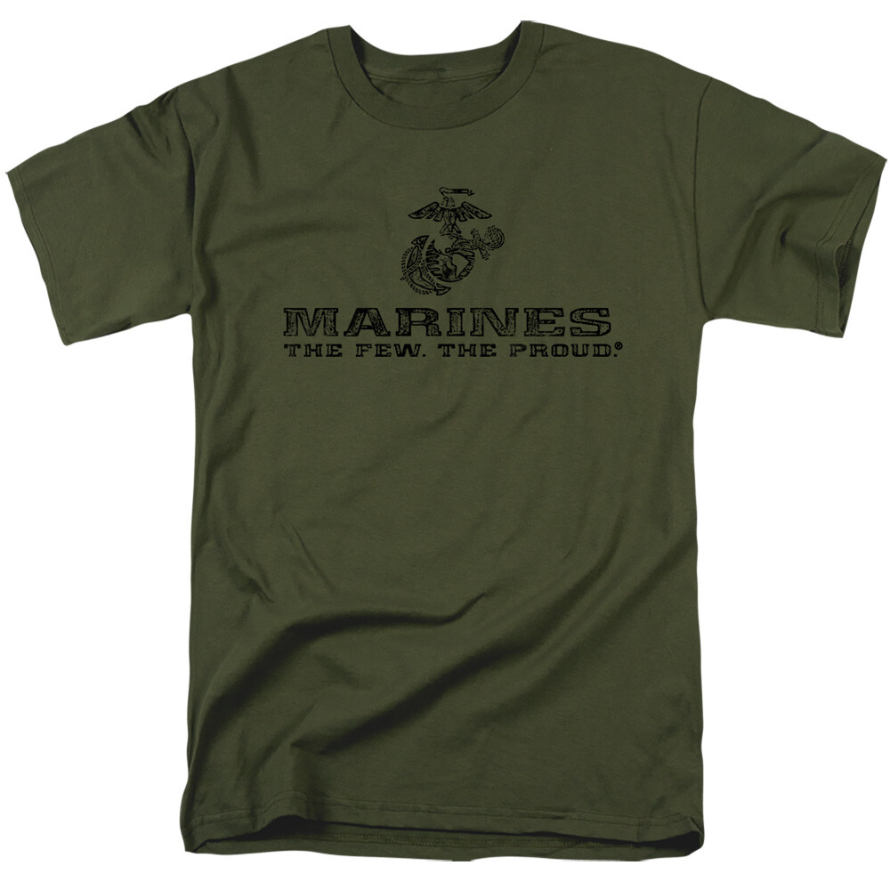 U.S. MARINE CORPS DISTRESSED LOGO Licensed Adult Men&rsquo;s Graphic Tee Shirt SM-3XL