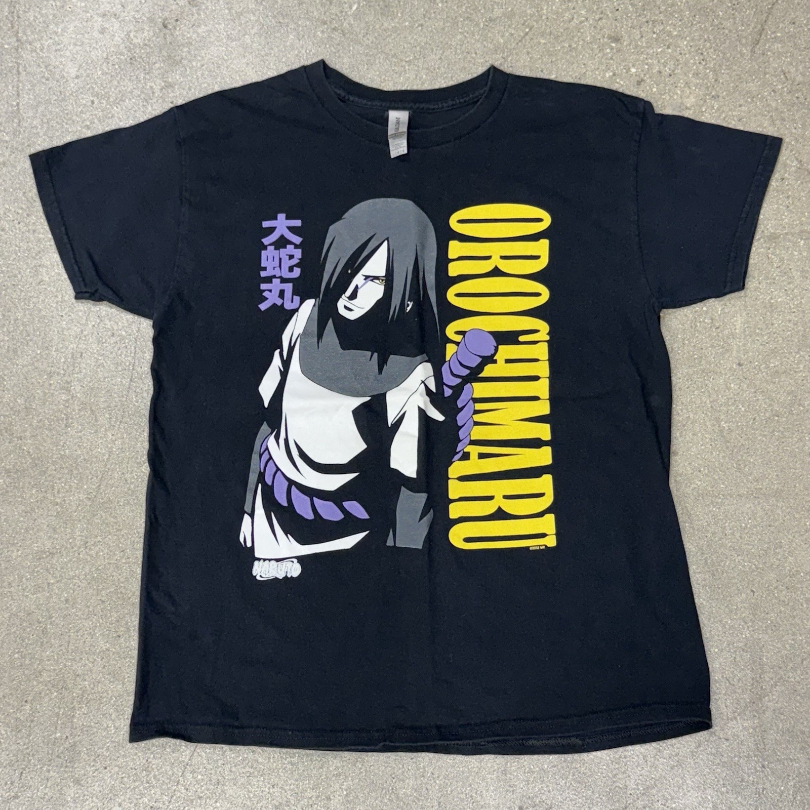 Orochimaru T Shirt Naruto Anime Manga Mens Black Size L Large Japan Retro Tee