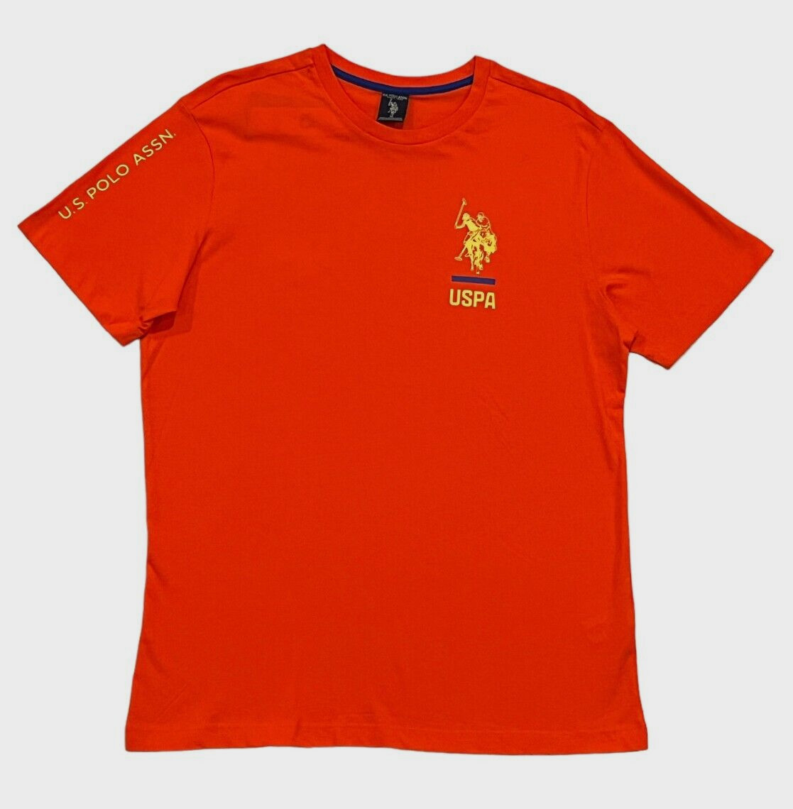Men US Polo Assn Big Player USPA Logo Short Slev. Crewneck Classic Tee T Shirt M