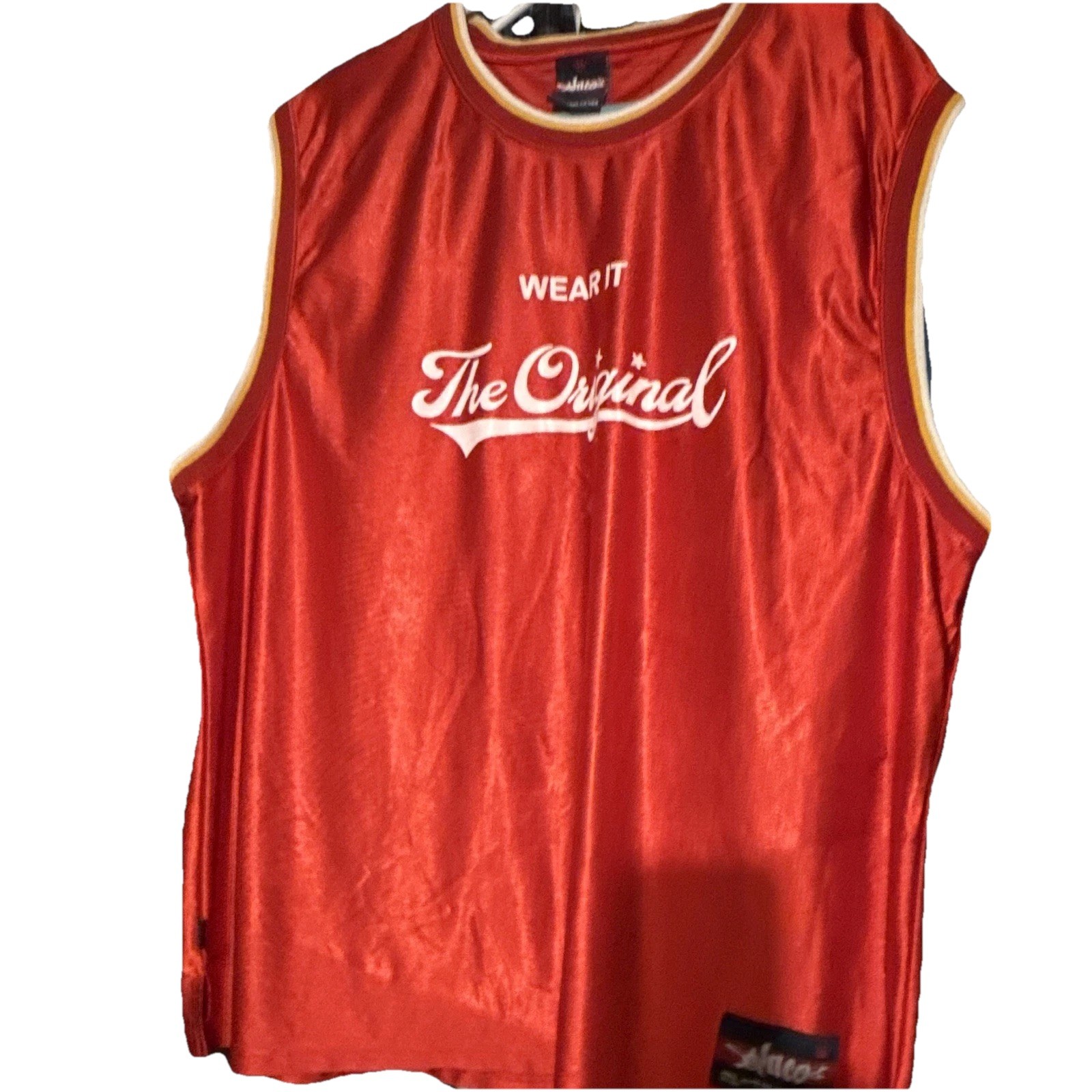 JNCO Sport Men&rsquo;s XXL Red/White Reversible Sleeveless Jersey Graphic T-Shirt