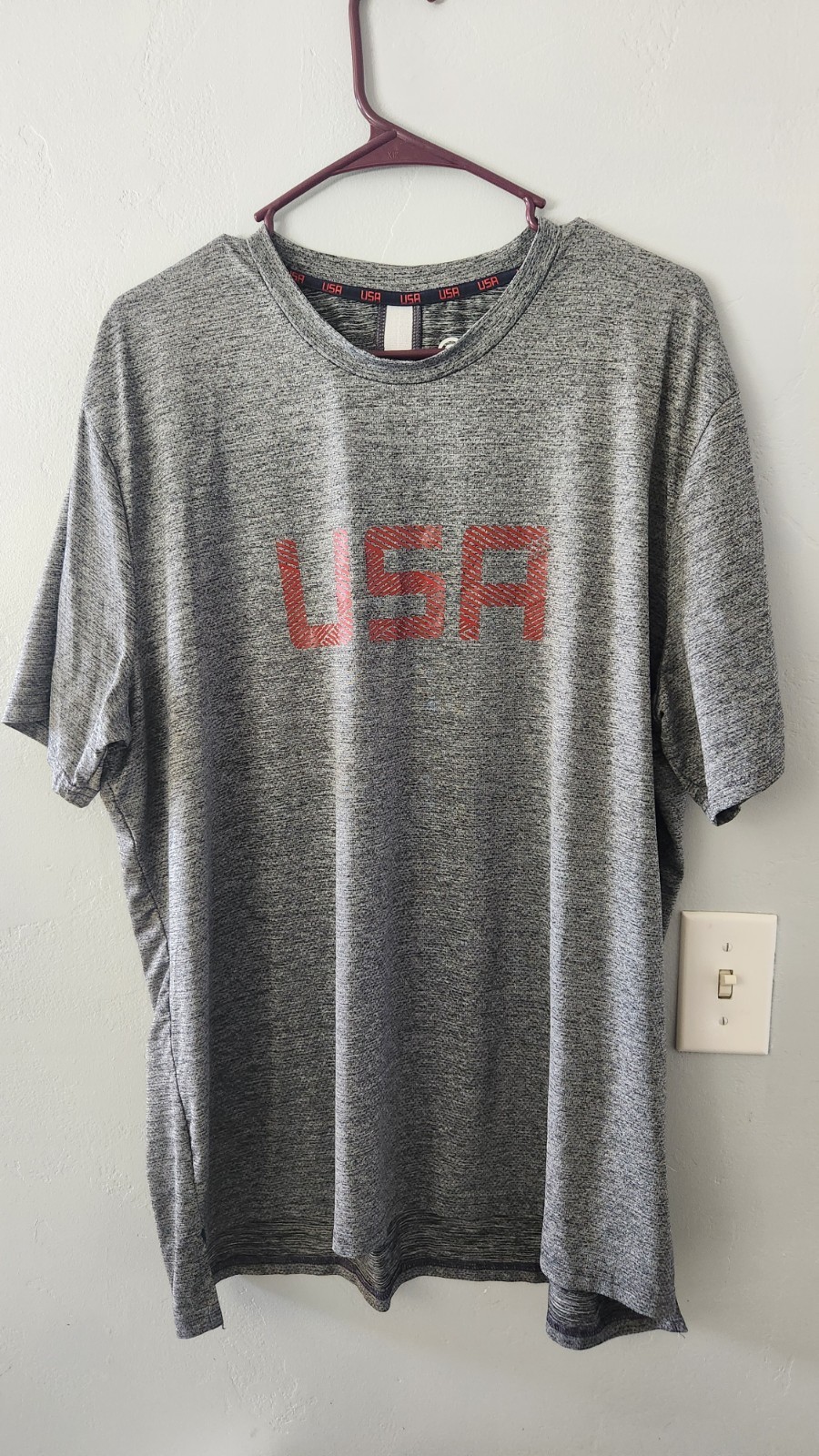 Champion Poly XXL USA Logo Sporting T-Shirt Lightweight