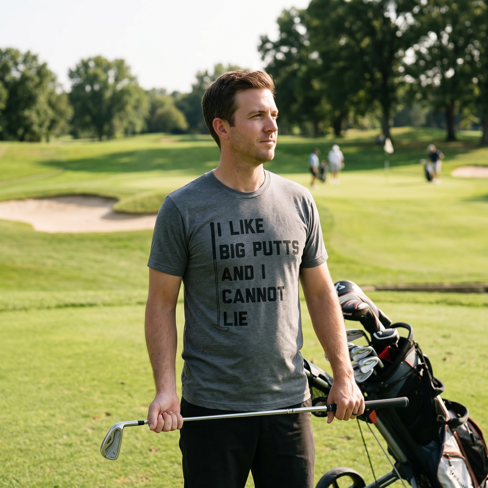Mens I Like Big Putts and I Cannot Lie T Shirt Funny Golf Sports Graphic Novelty