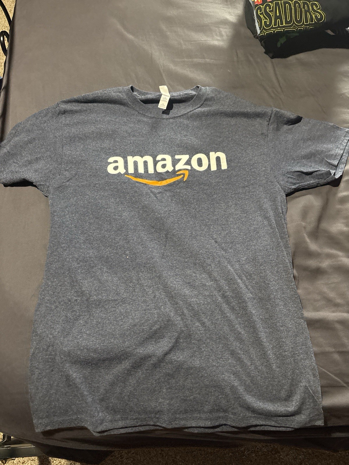 Amazon Logo Employee T-Shirt Size Medium Heather Blue Graphic Tee