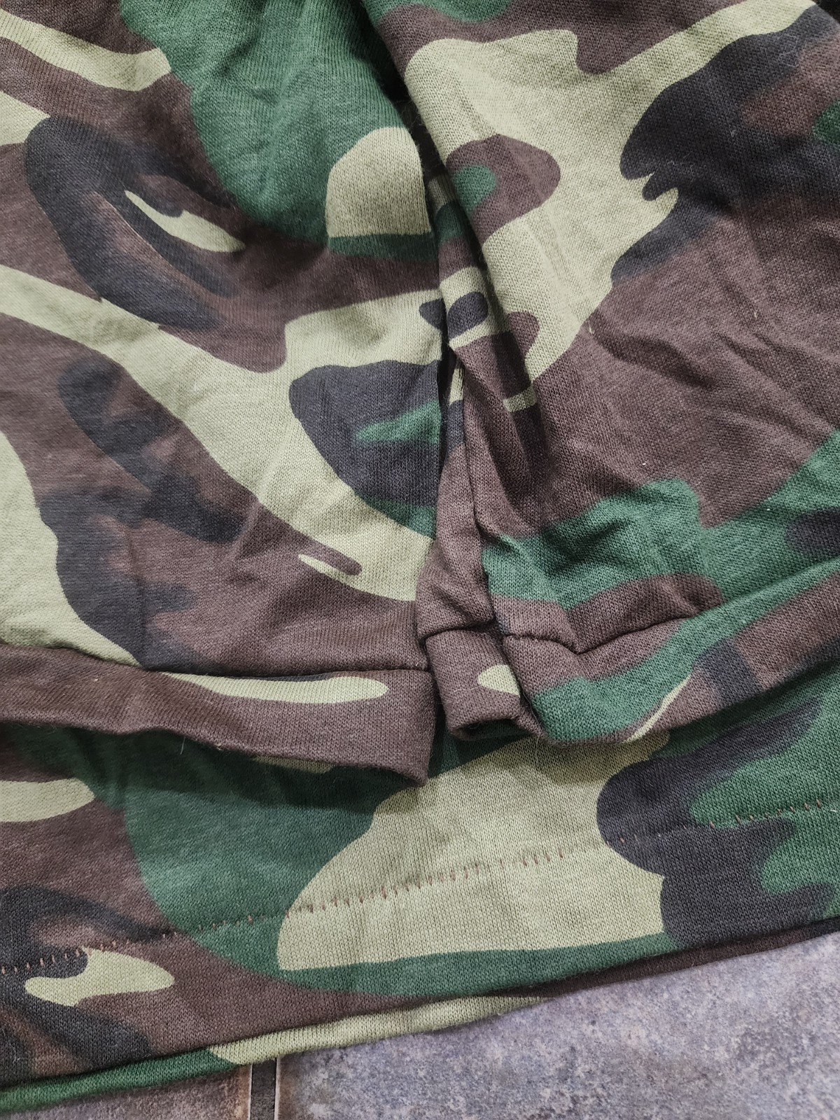 Vintage 80s Ranger Men&rsquo;s Large Woodland Camo Single Stitch Pocket T Shirt