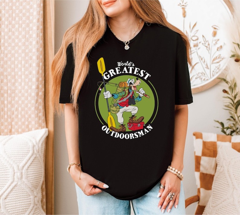 World&rsquo;s Greatest Outdoorsman Shirt, Disney Goofy Shirt, Goofy Gone Fishing