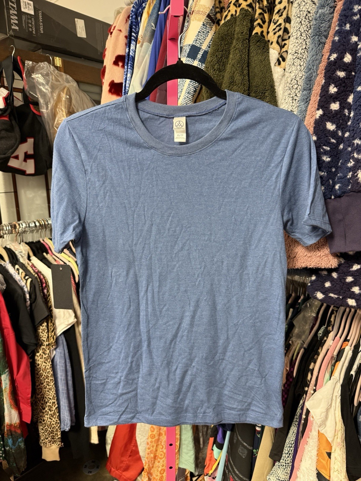 Alternative apparel men’s size XS short sleeve solid blue T-shirt new