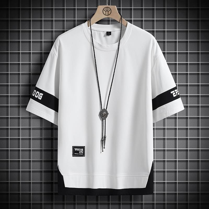 Hip Hop Oversize T-Shirt Loose Casual Men&rsquo;s Streetwear Black White Short Sleeves