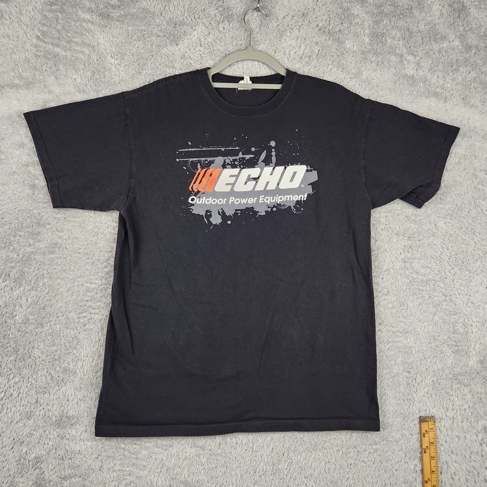 Vintage Echo Shirt Mens Large Black Outdoor Power Equipment Logo Graphic Tee Y2k