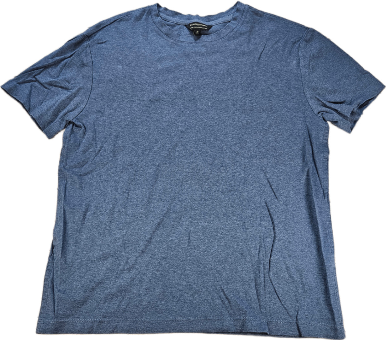 BANANA REPUBLIC Men&rsquo;s Blue Heather T-Shirt M Luxe Touch Performance Crew Neck