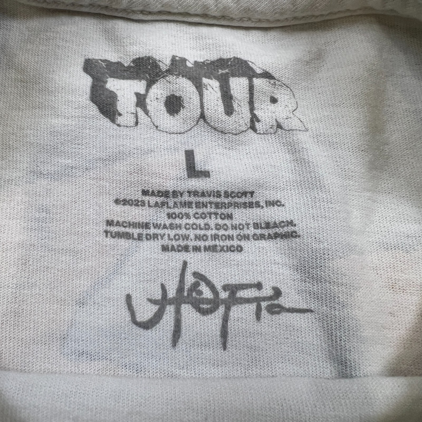 2023 Travis Scott Utopia Tour T Shirt Mens Large White Skitzo Circus Maximus Tee