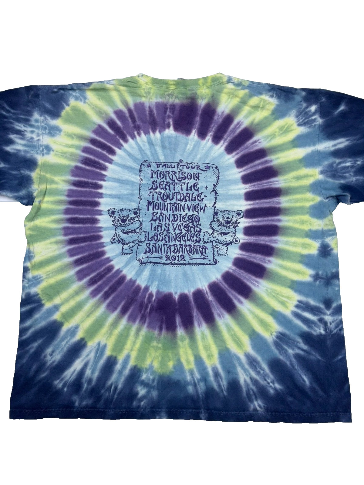 Vintage Hand Dyed by Sundog Men&rsquo;s T shirt Furthur Fall Tour 2012 Tie dye – 2XL