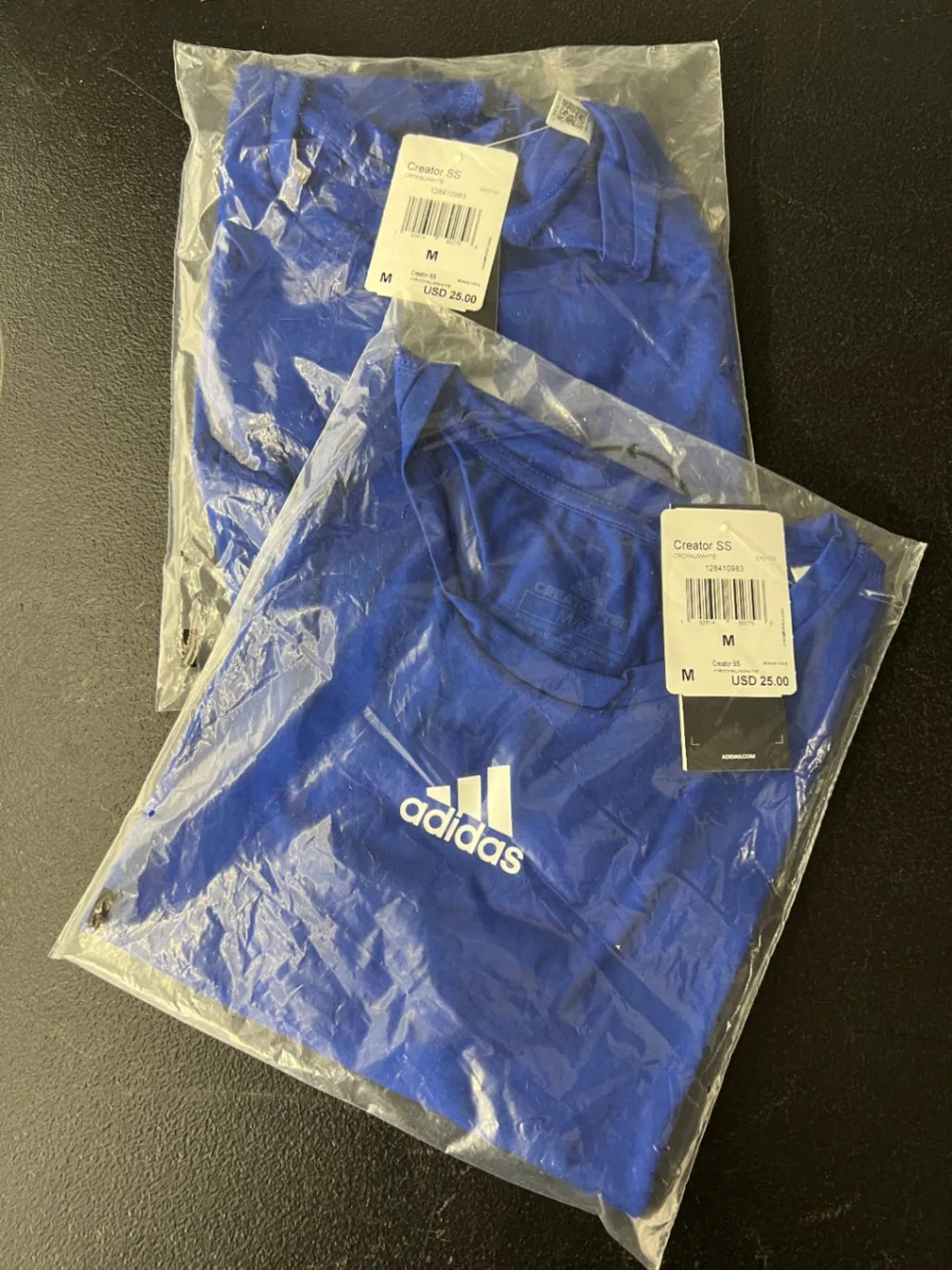 Adidas Creator SS T-Shirt Royal Blue White M Size New with Tags