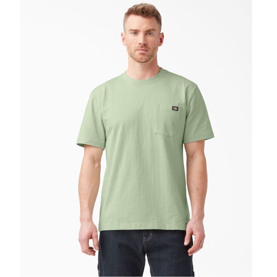 Dickies Men&rsquo;s Short Sleeve Heavyweight T-Shirt Size XL Celadon Green WS450