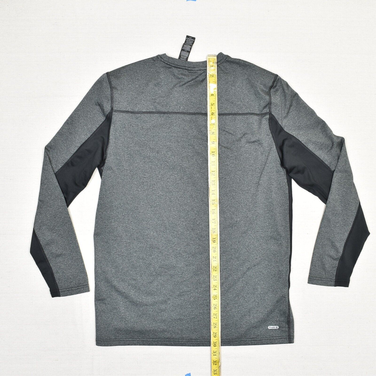 Spyder Men&rsquo;s T Shirt Crew Long Sleeve Polyester Gray Size XL Pro Web Active
