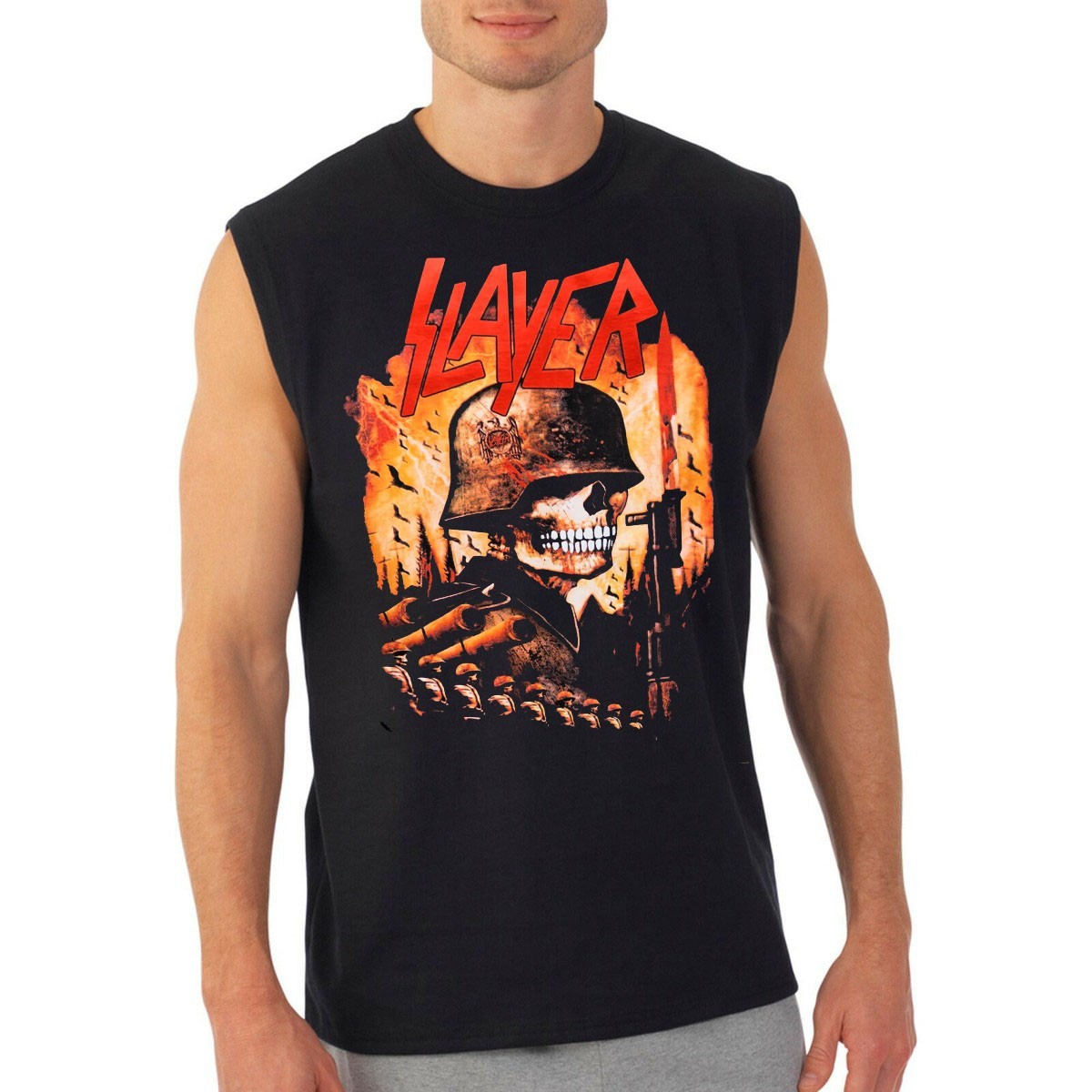 Slayer soldier Rock Band Men&rsquo;s Black Muscle Shirt