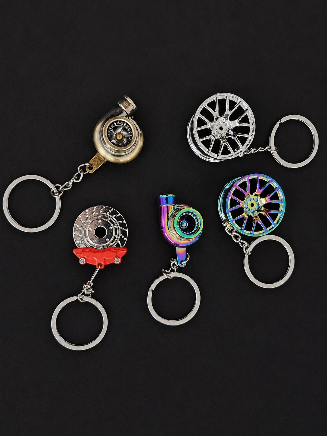THE NICE STOCK White JDM Cars Graphic Cotton Crew Neck T-Shirt L and keychain