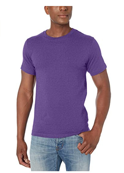 AquaGuard Men&rsquo;s Heavyweight Combed Ringspun Cotton T-Shirt 2pk Vintage Purple M
