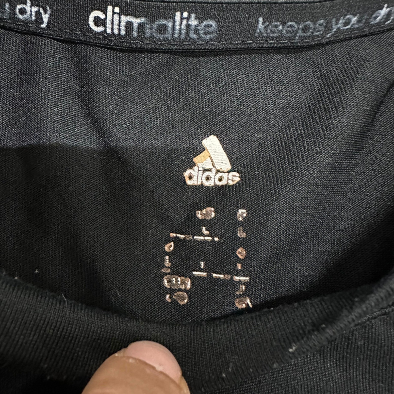 Adidas T-Shirt Mens Size L Black Climalite Athletic Performance Short Sleeve Gym