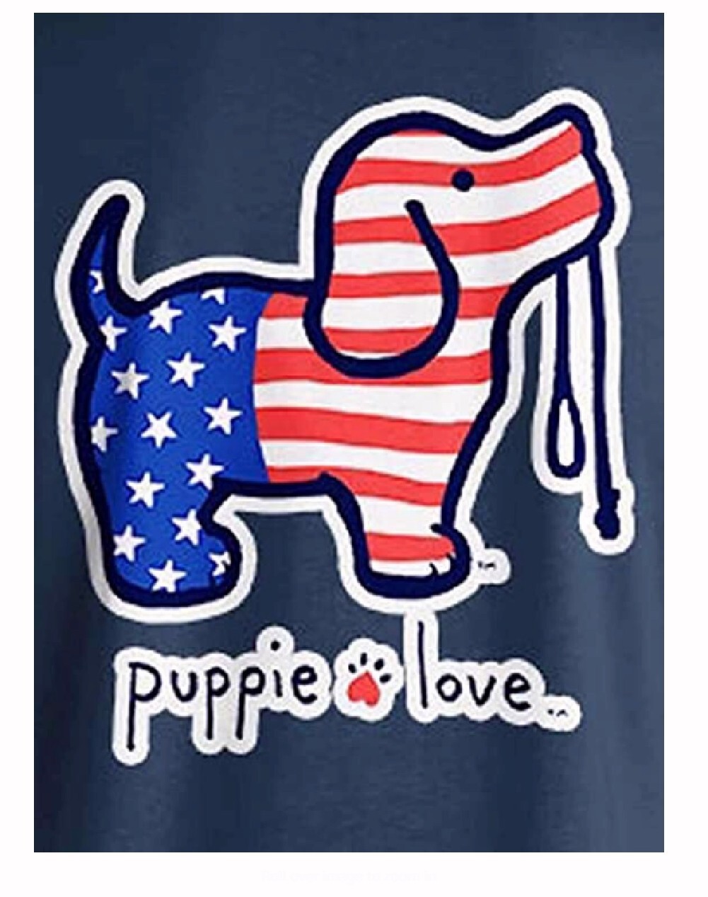 Puppie Love Dog USA Pup Short Sleeve T-Shirt – NEW Fast Free Ship