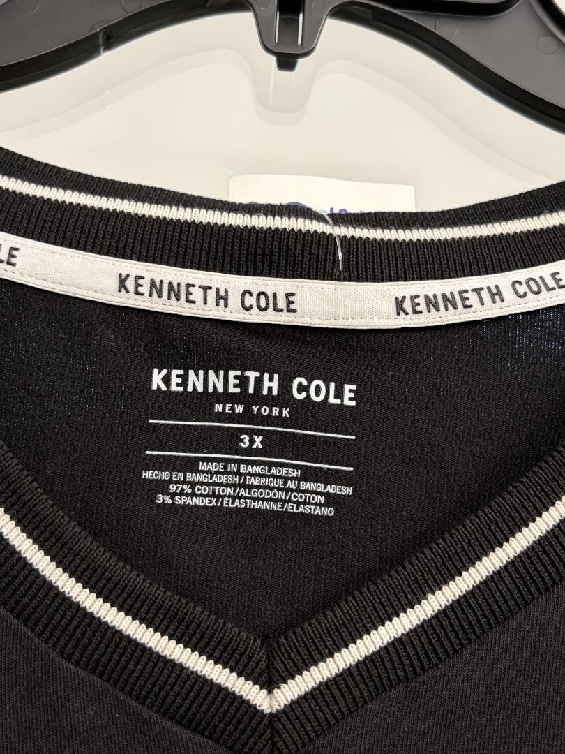 KENNETH COLE BLACK S/S STRETCH T-SHIRT SZ: 3XL NWT
