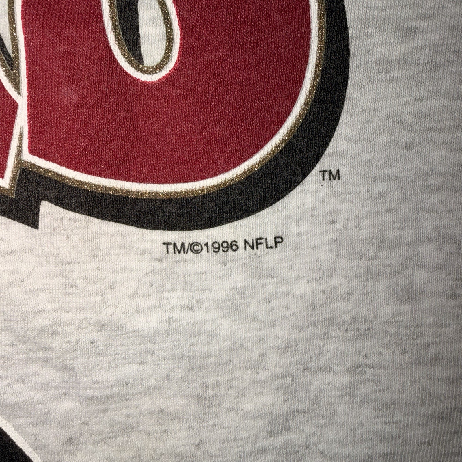 Vintage 1996 SF 49ers NFL Football T Shirt XL USA Made True Fan Single Stitch