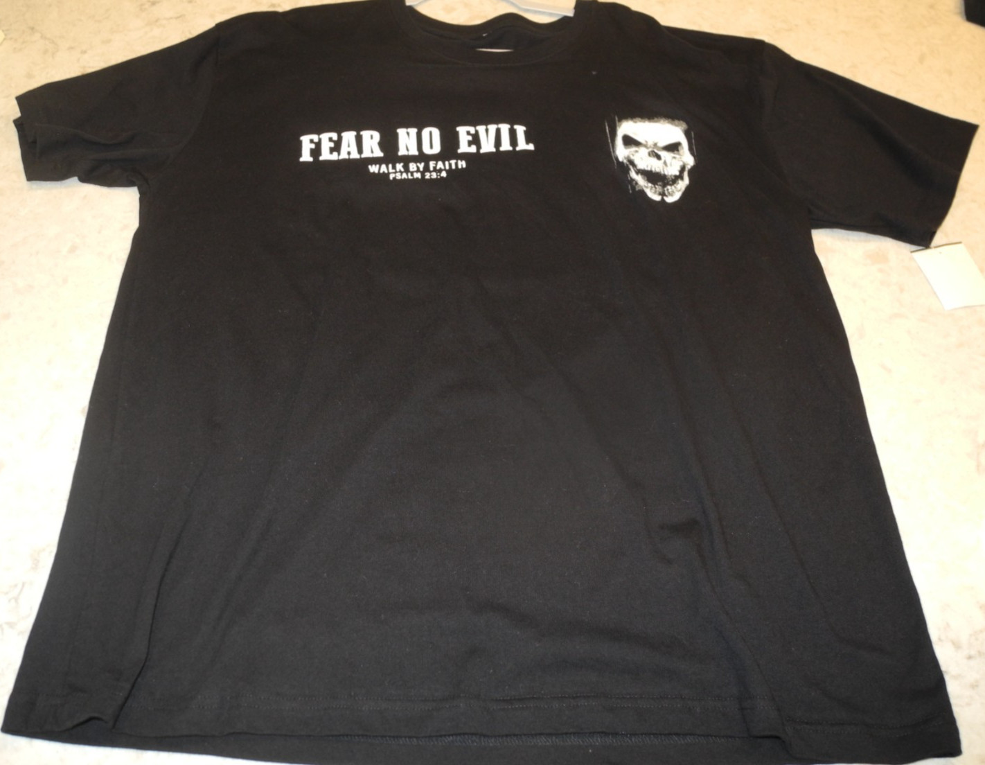 Twisted Label « Fear No Evil » Skull Graphic Men&rsquo;s S/S T-Shirt Black Size 2XL NWT