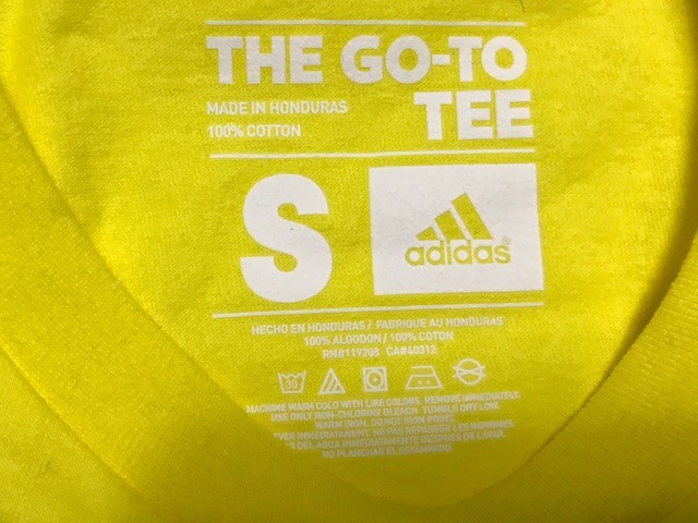 30% Off Adidas 3720A THE GO-TO Freshness T-shirt Yellow Size S