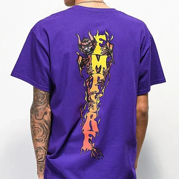 Empyre Mens Diablo Purple Tee Shirt New Medium