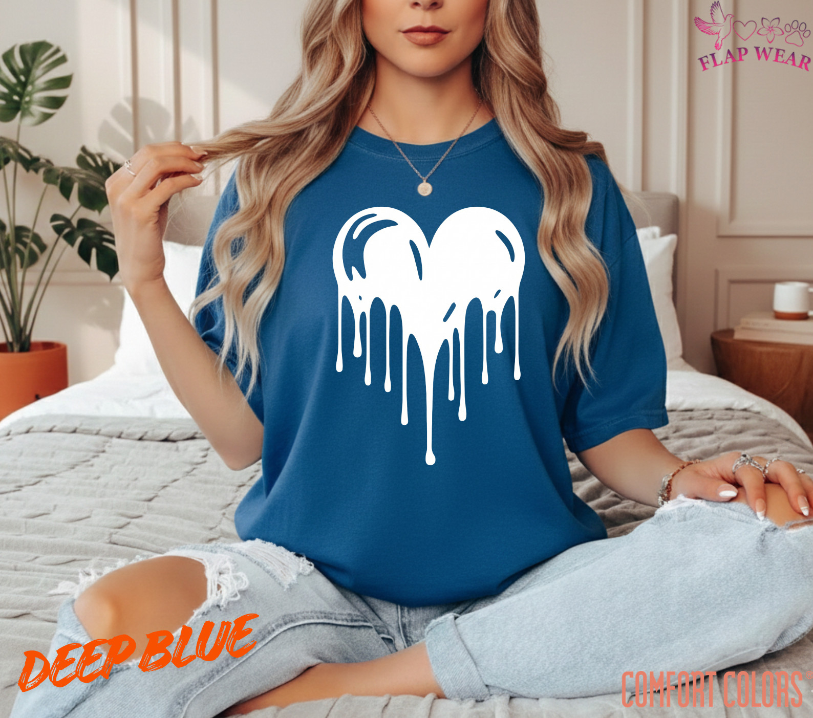 Unisex Dripping Heart Love T shirt Men T shirt Women valanity day Romantic