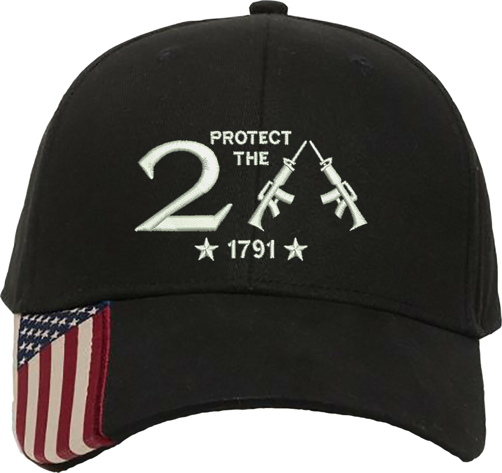 Protect The 2nd Amendment 1791 Guns Embroidered One Size Fits All Baseball Hats