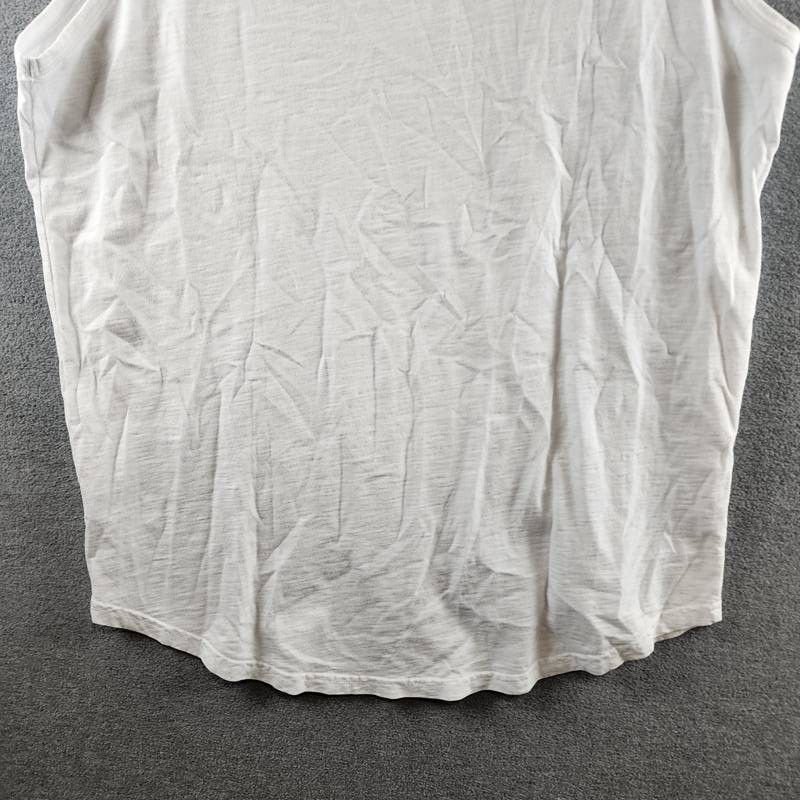 Goodlife Sun Faded Slub Scallop Tank Men&rsquo;s XXL White Solid Scoop Neck Pullover