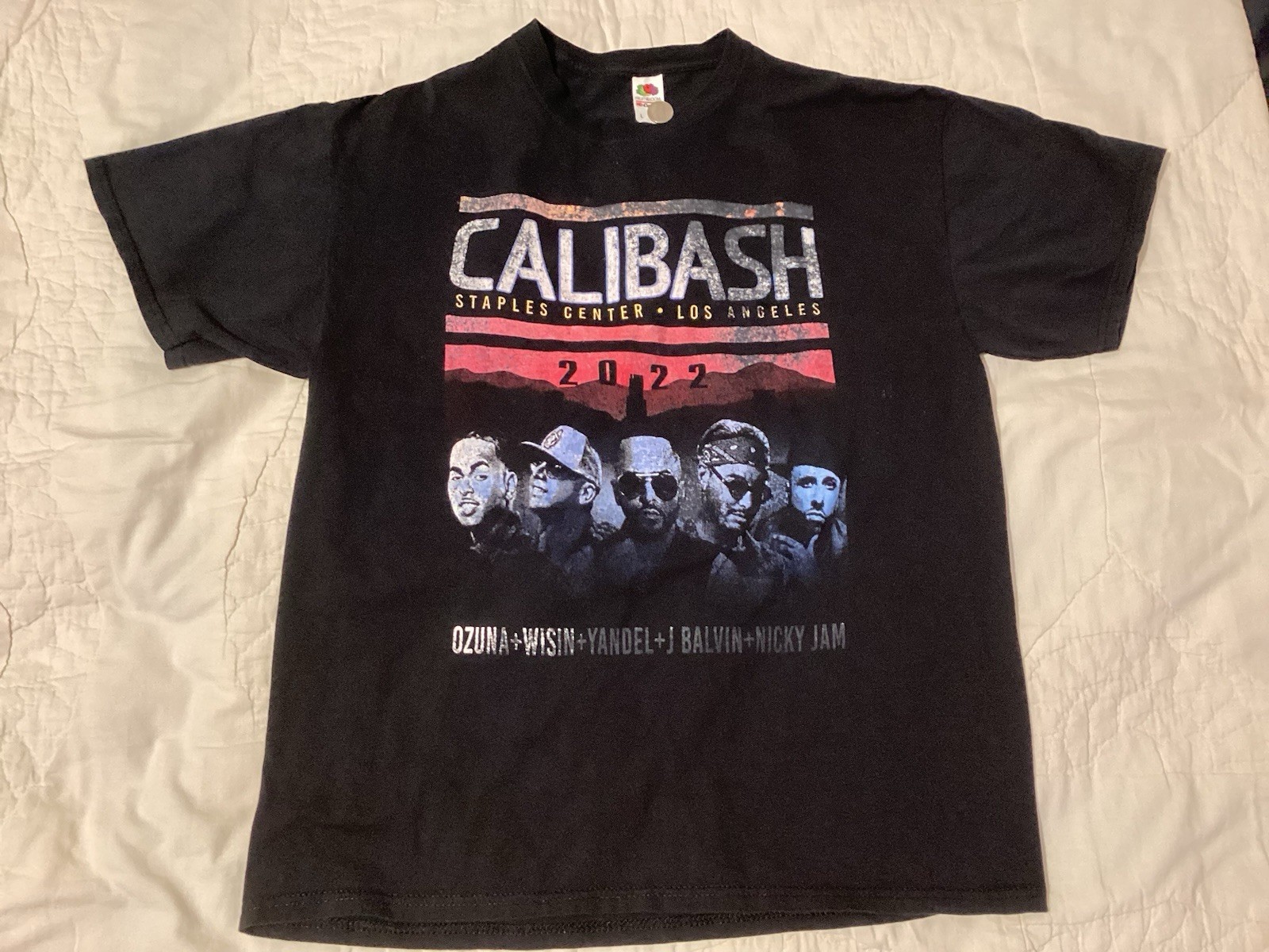 Calibash 2022 Music Festival T Shirt Size Large Black Double Sided Graphic Tee