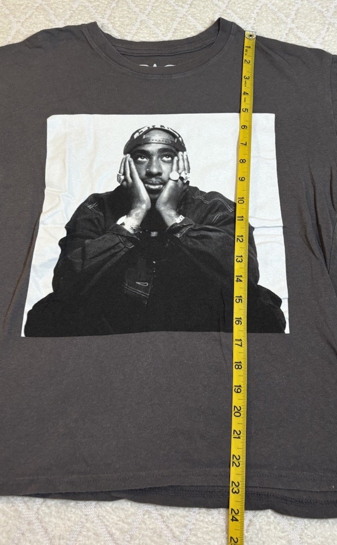 2pac Hip Hop Rap Legend Graphic Gray Shirt Unisex Size Small