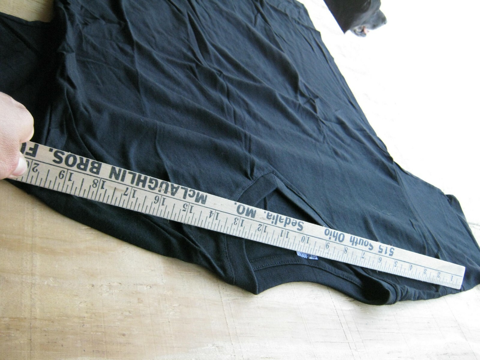 Gemrock Short Sleeve Plain Black V T-shirt SunWear Fashion Large 100% Cotton
