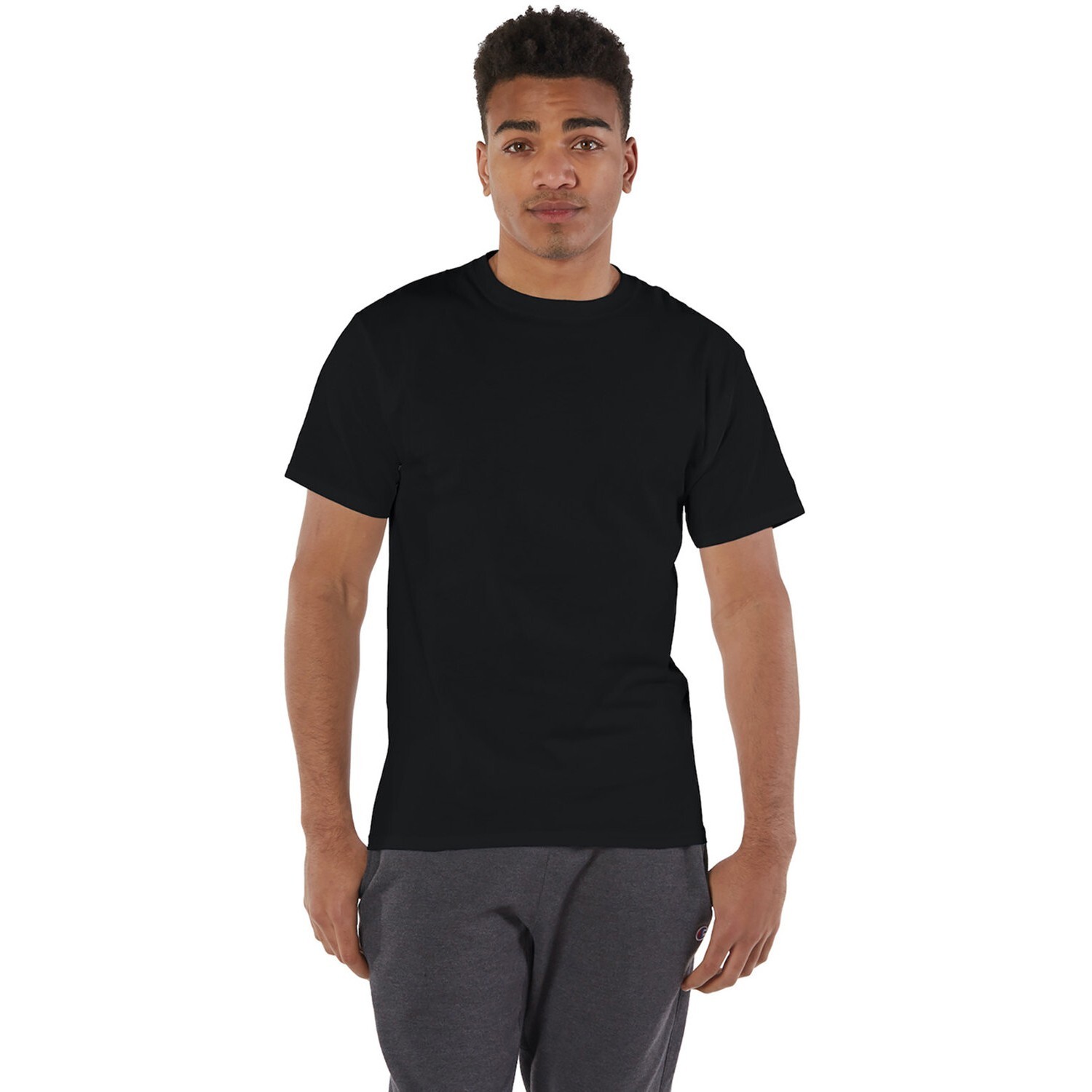 6 Pack Champion Men&rsquo;s Heavyweight Short Sleeve Crew Neck Tag Free T-Shirt