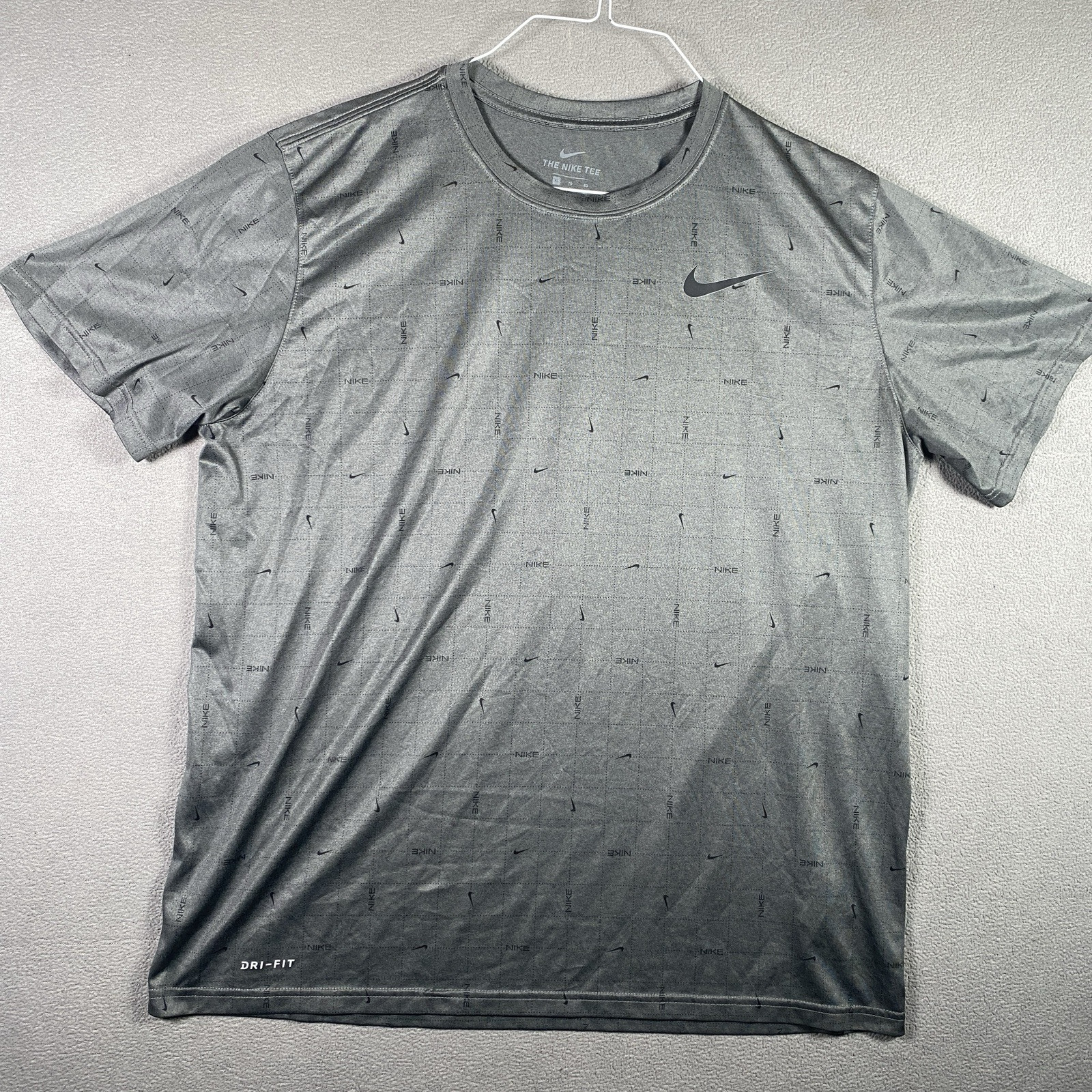 Nike Legends Graphic Anti Odor Training Shirt Adult Extra Large XL Gray Tee AOP
