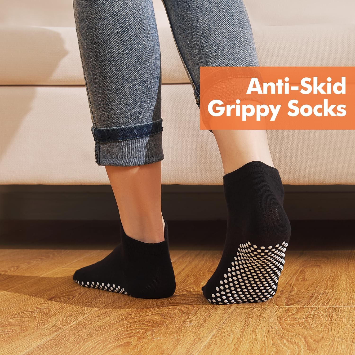 Grip Socks for Women Men- Non Slip Grippy Sticky Anti Skid Slipper Sock for …