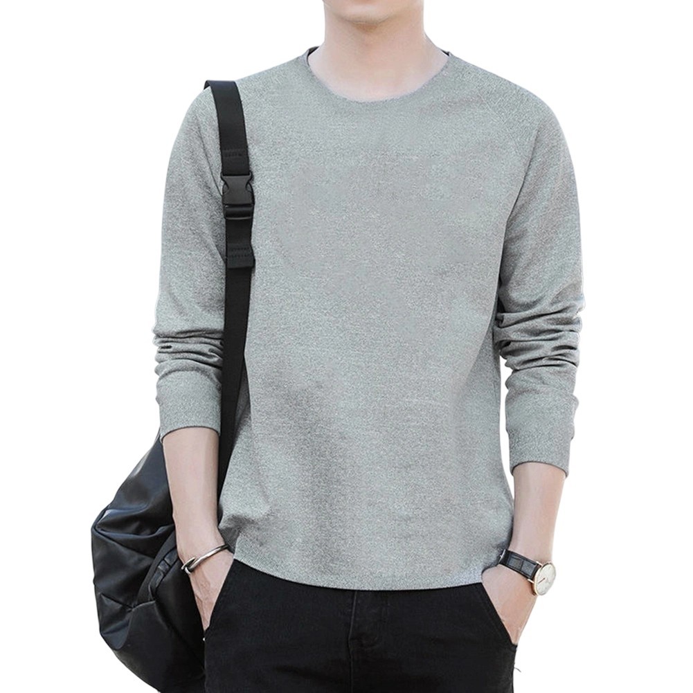 Long Sleeve Tee Mens Casual Top Lightweight Fabric Stretch Fabric Easy Care