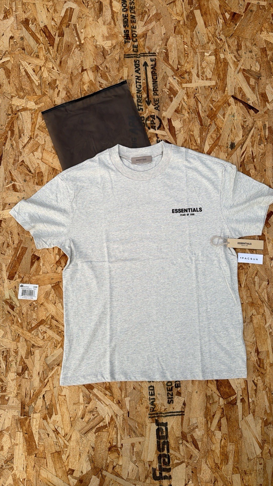 Essentials Fear of God ESSENTIALS Logo Gray Cotton Crew Neck T-Shirt L