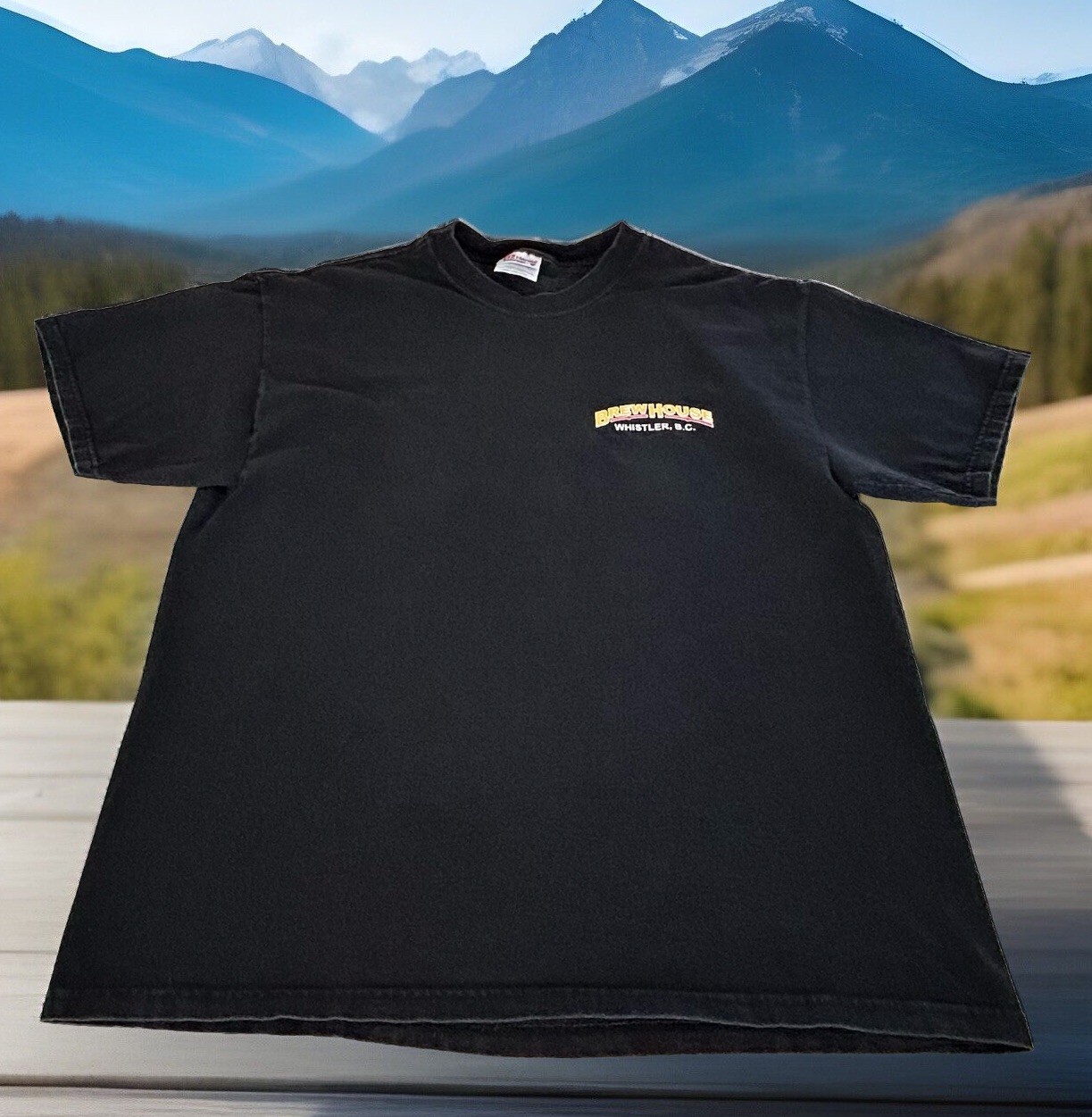 Vtg Whistler BC Brewhouse Pub T- shirt, Adult L Lifty Lager High Mt Brewery