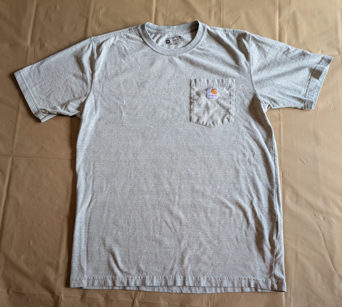 Carhartt T-Shirt Men&rsquo;s Green K87 Medium Workwear Pocket Loose Fit Short Sleeve