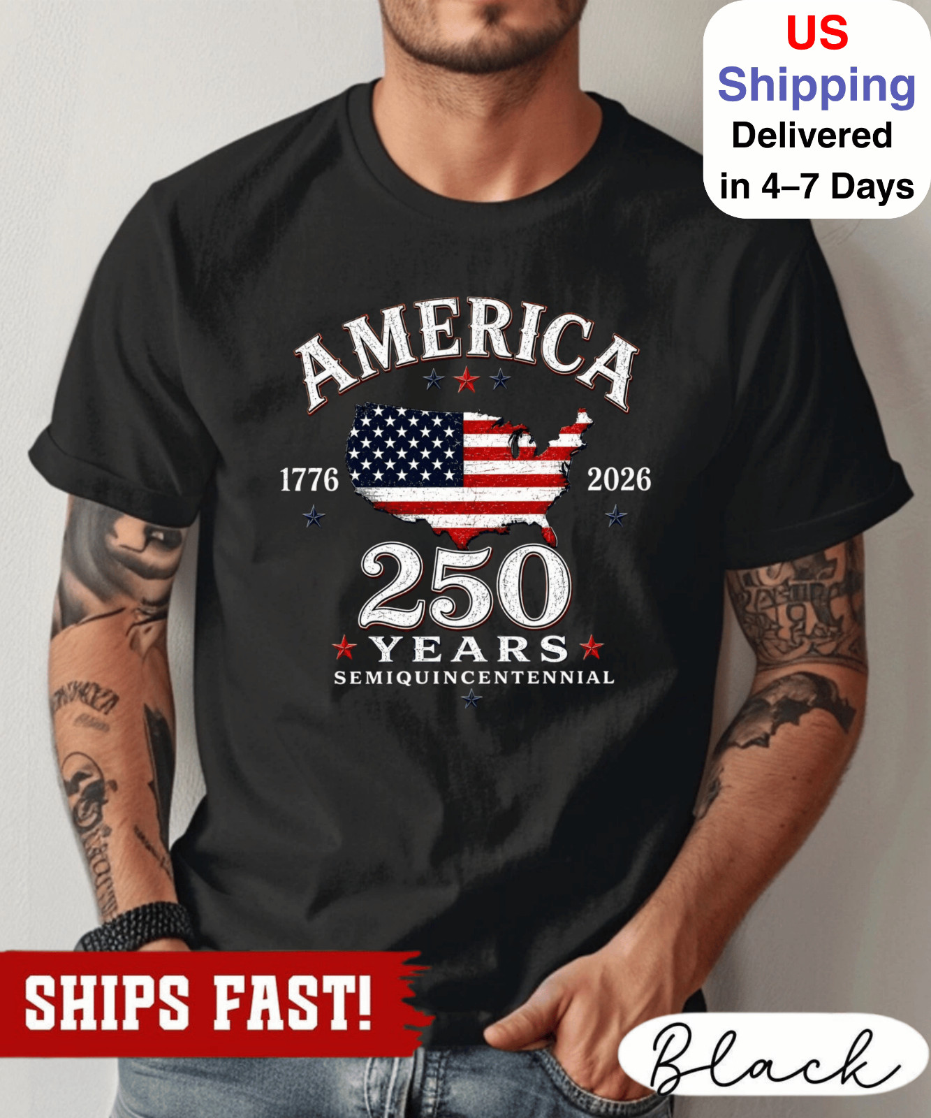 America 250 Shirt, 250th Anniversary Shirt, USA 250 Years Tee, American Flag Shi