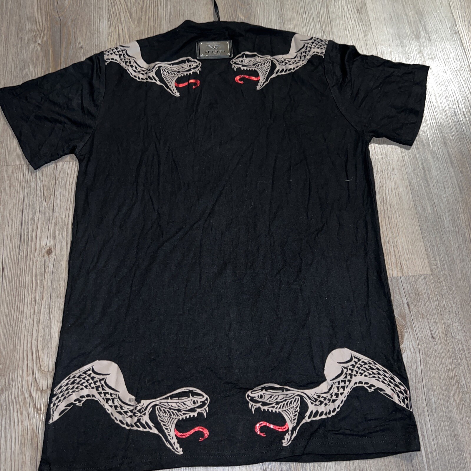 Vintage T-Shirt marijuana weed Dark Man Snakes Graphic Tee Size M Double Sided