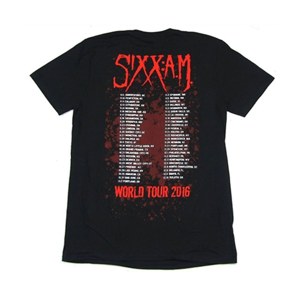 Men&rsquo;s Sixx A.M. Live World Tour 2016 T-shirt XX-Large Black