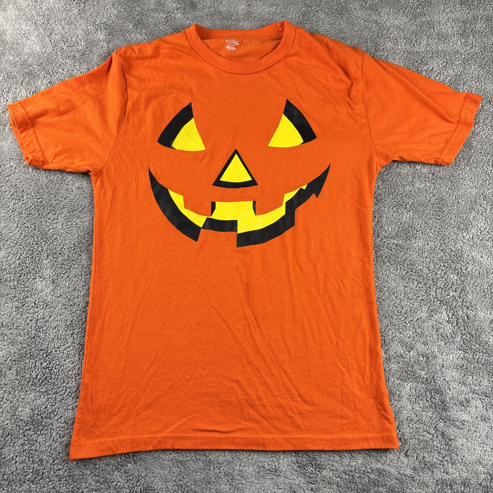 Way To Celebrate Halloween Pumpkin Shirt Men&rsquo;s Size S 34-36 Orange
