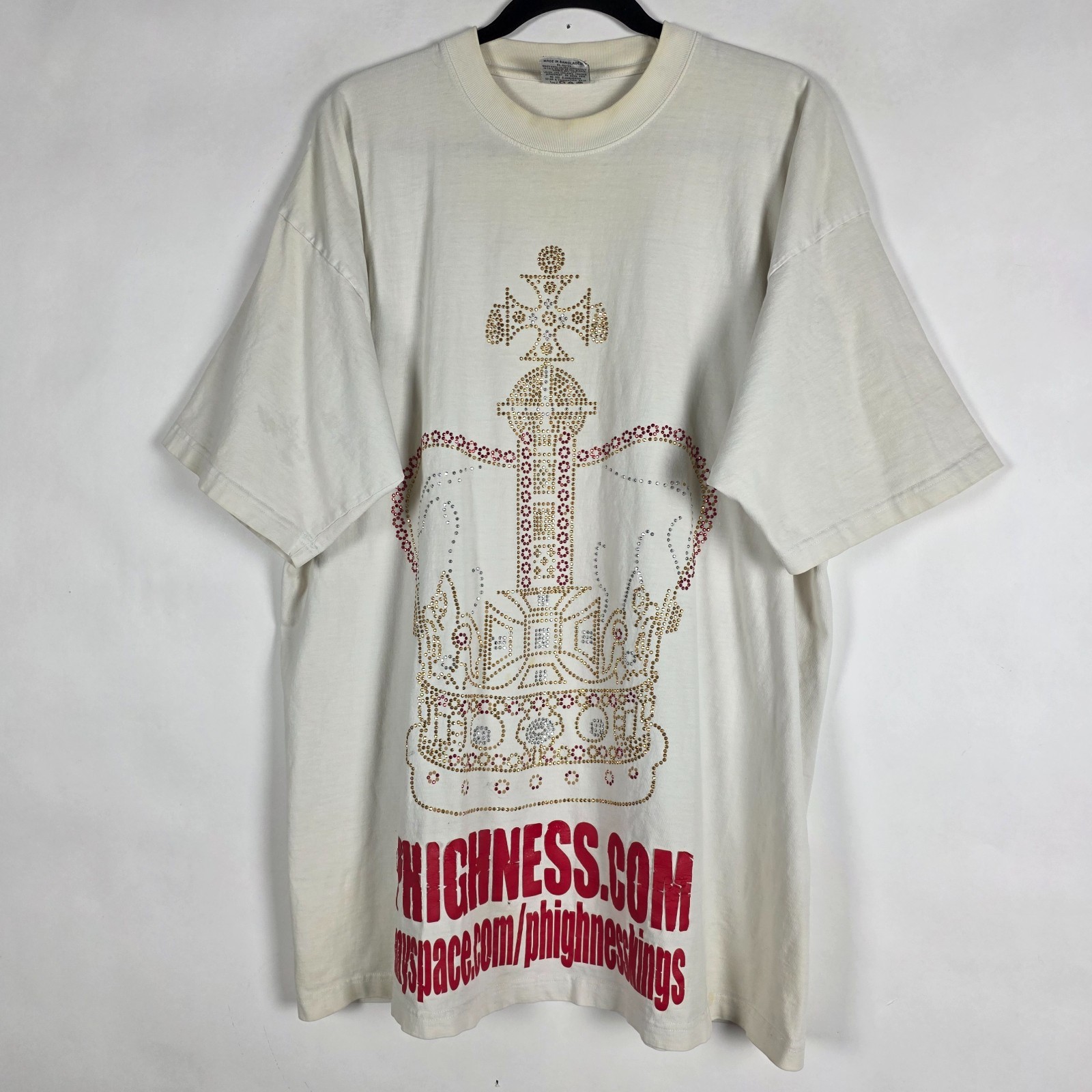 Big Tiger Y2K Myspace Music Rhinestone Mens 2XLT Big & Tall Short Sleeve T Shirt