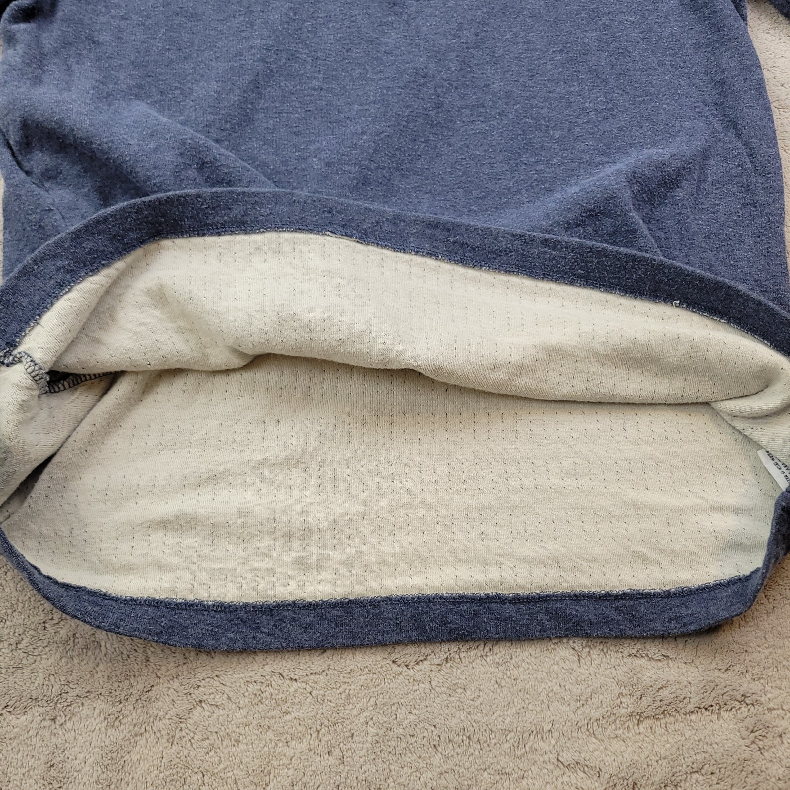 Polo Ralph Lauren Henley Shirt Mens Medium Blue Long Sleeve Lined Button Tee